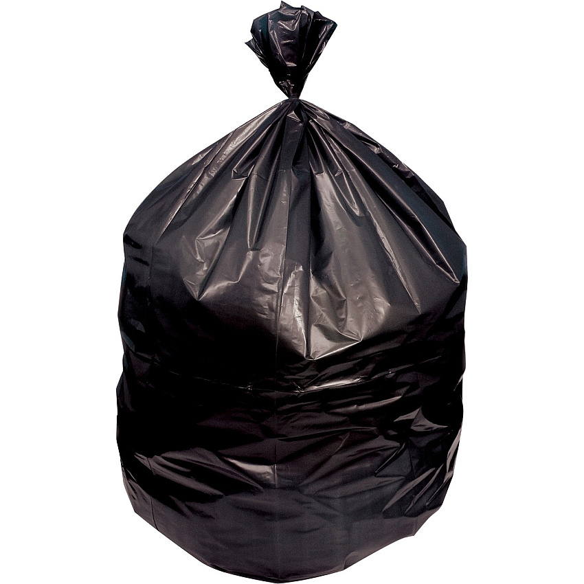 Genuine Joe Heavy Duty Trash Can Liners 45 gal Capacity - 46" Length x 40" Width x 2 mil (51 Micron) Thickness - Low Density - Black - Resin - Waste Disposal - 100 / Carton (GJO02864)