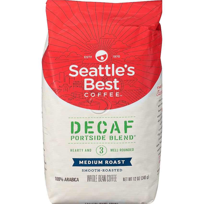 Seattle's Best Coffee Decaf Portside Blend Coffee Medium - 12 oz - Signature Blend - Decaffeinated - 1 Each (12420877)