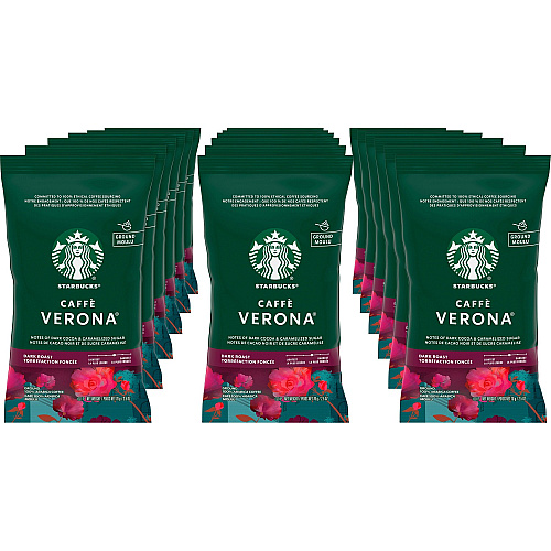 Starbucks Caffe Verona Coffee Dark - 2.5 oz Per Pouch - Caffe Verona - 18 / Box (12411956)