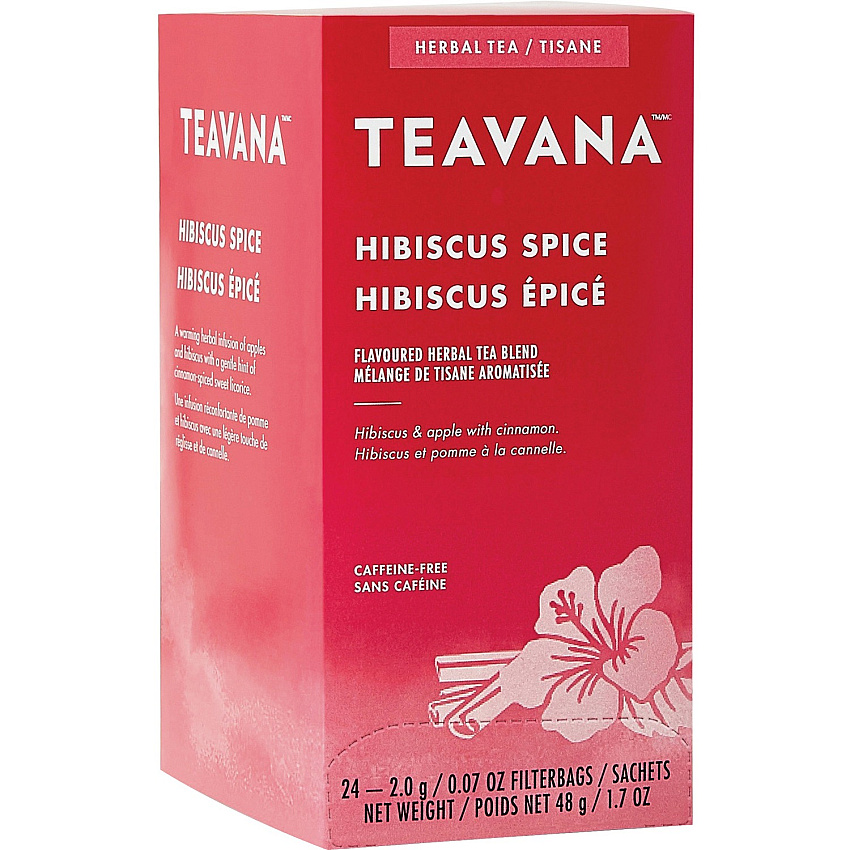 Starbucks Teavana Hibiscus Spice Herbal Tea Bag 1.7 oz - 24 / Box (12421607)