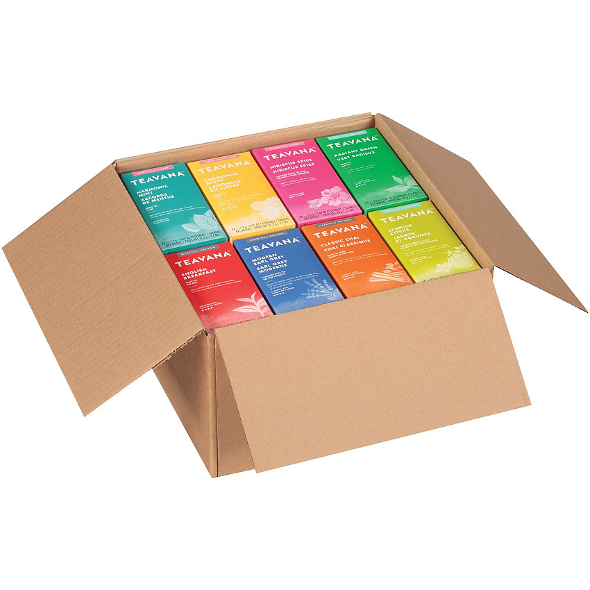 Starbucks Teavana Assorted Flavor Collection Black Tea, Green Tea, Herbal Tea Bag 16 / Carton (12434034)