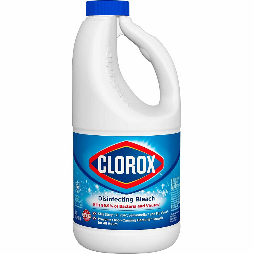 Clorox Disinfecting Bleach Concentrate - 43 fl oz (1.3 quart) - Regular Scent - Disinfectant, Deodorize - Clear - 1 Each (32260)