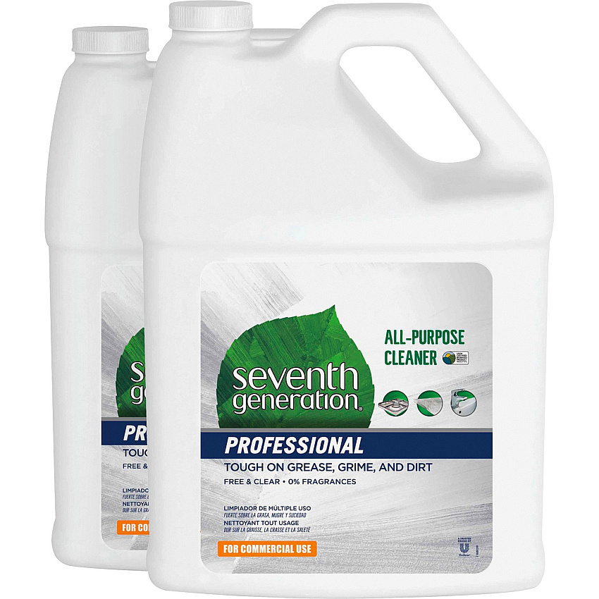 Seventh Generation Professional All-Purpose Cleaner- Free & Clear Liquid - 32 fl oz (1 quart) - 2 / Carton - Multi (44720CT)