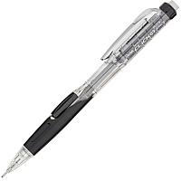 Pentel Twist-Erase Click Mechanical Pencils 0.9 mm Black Lead - #2, HB - Refillable - Transparent, Black Barrel - 12 / Box (PD279TABX)