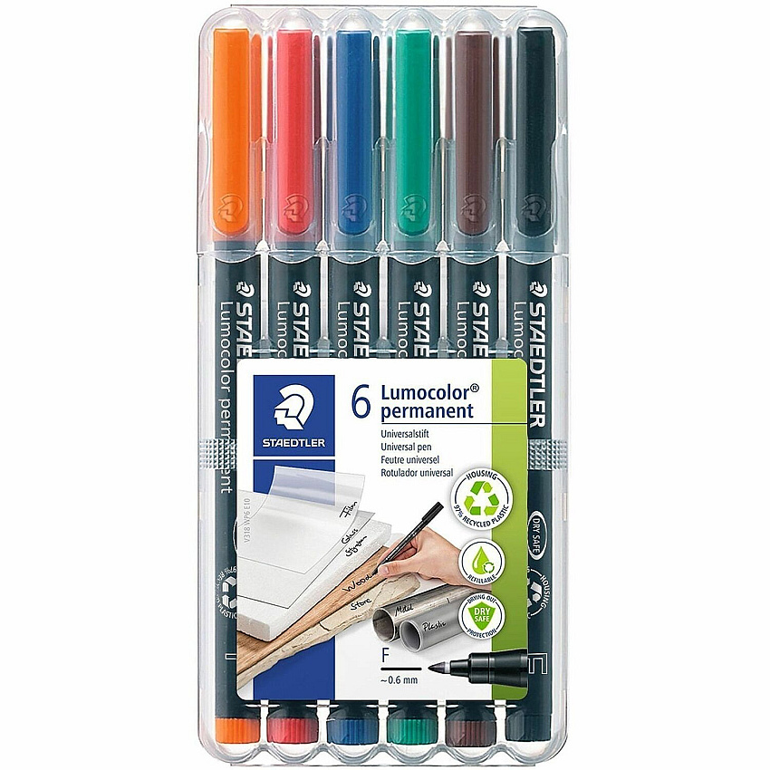 Staedtler Lumocolor Permanent Pen 318 (318WP6)