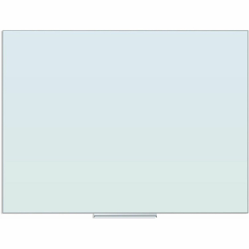 U Brands Floating Glass Dry Erase Board 48" (4 ft) Width x 36" (3 ft) Height - Frosted White Tempered Glass Surface - Rectangle - Horizontal/Vertical - 1 Each (2778U0001)