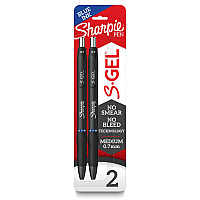 Sharpie S-Gel Pens 0.7 mm Pen Point - Blue Ink - Gel-based - Black Barrel - 2 / Pack (2096170)
