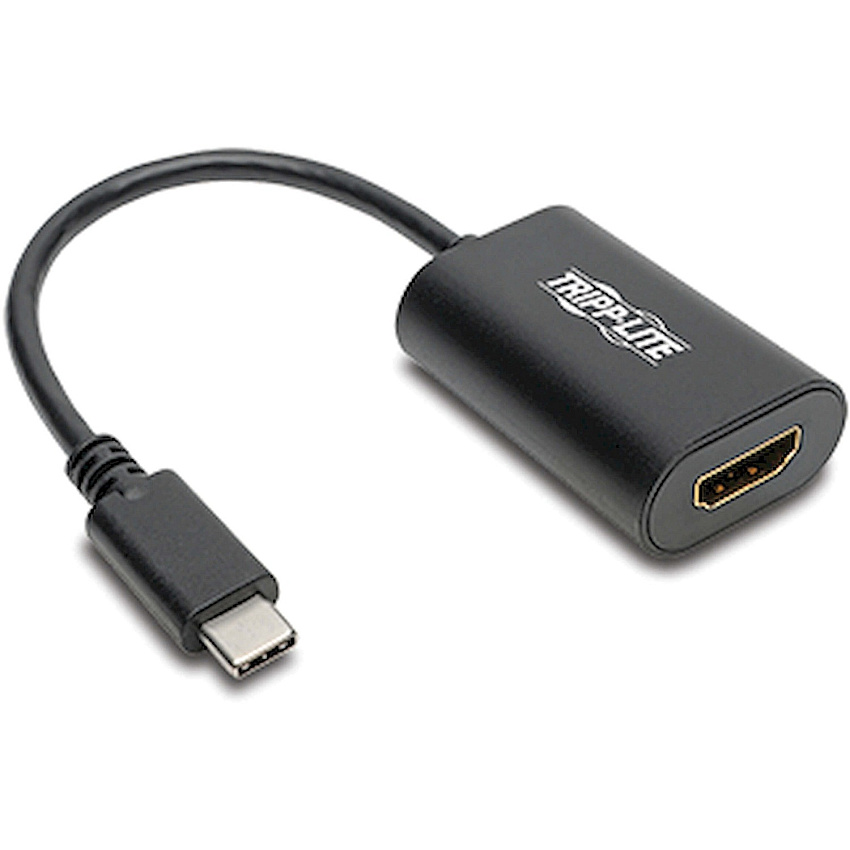 Tripp Lite by Eaton USB-C to HDMI 4K 60Hz Adapter 1 x USB Type C USB 3.1 (Gen 1) USB Male - 1 x HDMI Digital Audio/Video Female - Black - 1 Each (U44406NHD4K6)