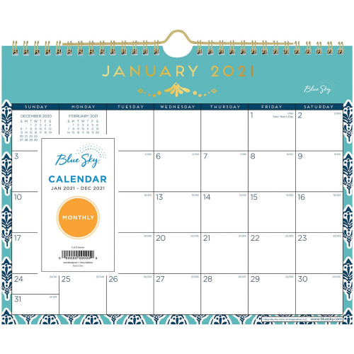 Blue Sky 11x8 Monthly Wall Calendar (116049)