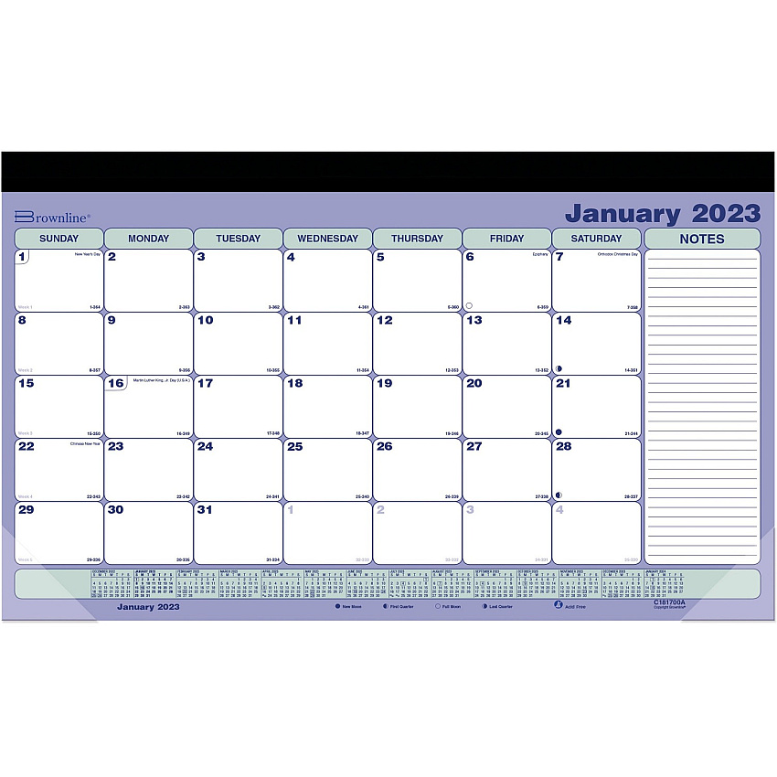 Brownline Monthly Desk Pad with Magnet, January to December, English (C181700A)