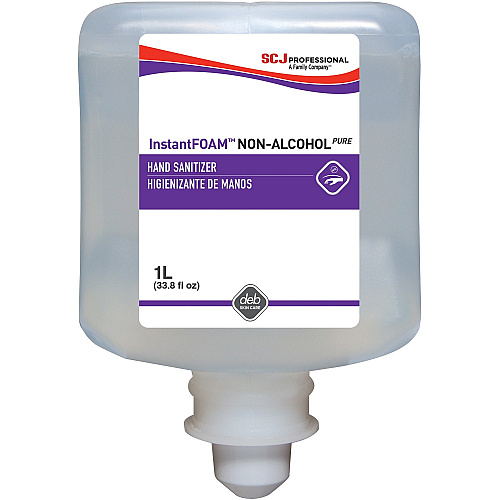 SC Johnson InstantFOAM Hand Sanitizer Foam Refill 1.06 quart - Kill Germs - Hand - Clear - Non-drying, Dye-free, Unscented, Anti-irritant, Drip-free, Splash Resistant - 6 / Carton (55857)