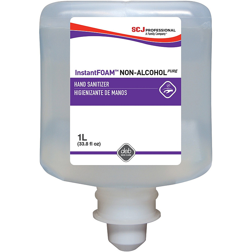 SC Johnson InstantFOAM Hand Sanitizer Foam Refill 1.06 quart - Kill Germs - Hand - Clear - Non-drying, Dye-free, Unscented, Anti-irritant, Drip-free, Splash Resistant - 6 / Carton (55857)