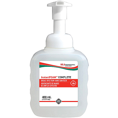 SC Johnson InstantFOAM Hand Sanitizer Foam 13.53 fl oz - Pump Bottle Dispenser - Kill Germs - Hand - Clear - Dye-free, Non-drying, Hygienic - 1 Each (IFC400ML)