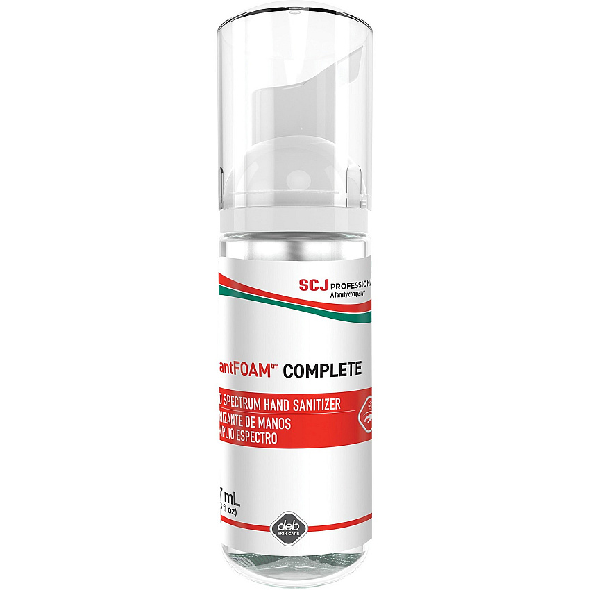 SC Johnson Complete Hand Sanitizer Foam 1.6 fl oz (47 mL) - Pump Bottle Dispenser - Kill Germs - Hand - Clear - Dye-free, Non-drying, Hygienic - 1 Each (IFC47ML)