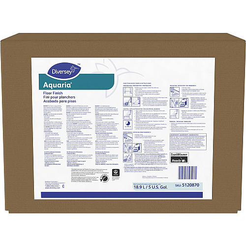 Diversey Aquaria Floor Finish Ready-To-Use - 640 fl oz (20 quart) - Ammonia Scent - 1 Each - Slip Resistant, Durable, Long Lasting - White (5120870)