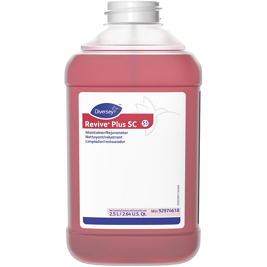 Diversey Floor Cleaner/Maintainer 84.5 fl oz (2.6 quart) - Sweet Scent - Fast Acting, Quick Drying - Red - 2 / Carton (92974618)