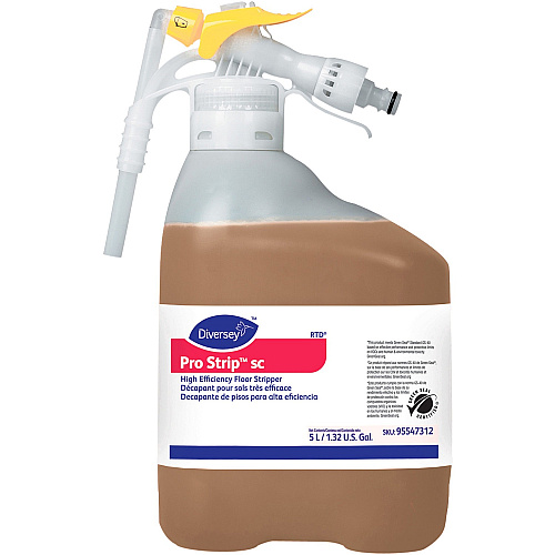 Diversey SC High Efficiency Floor Stripper Non Ammoniated, Butyl-free, Low Odor, Fast Acting, Low Foaming - White - 1 Each (95547312)