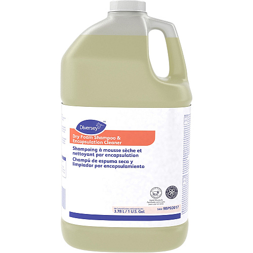 Diversey Dry Foam Shampoo & Cleaner 128 fl oz (4 quart) - Floral Scent - Easy to Use, Residue-free - Straw - 4 / Carton (9BP92017)