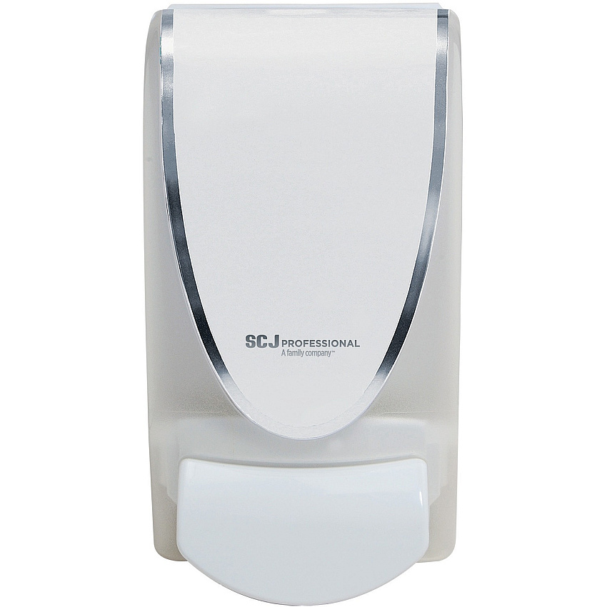 SC Johnson QuickView Manual Dispenser Manual - 1.06 quart Capacity - Durable, Antimicrobial, Anti-bacterial - White - 1 Each (TPW1LDS)