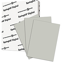 Springhill Multipurpose Cardstock - Gray 92 Brightness - Letter - 8 1/2" x 11" - 110 lb Basis Weight - Smooth, Vellum - Gray - 250 / Pack (065300)