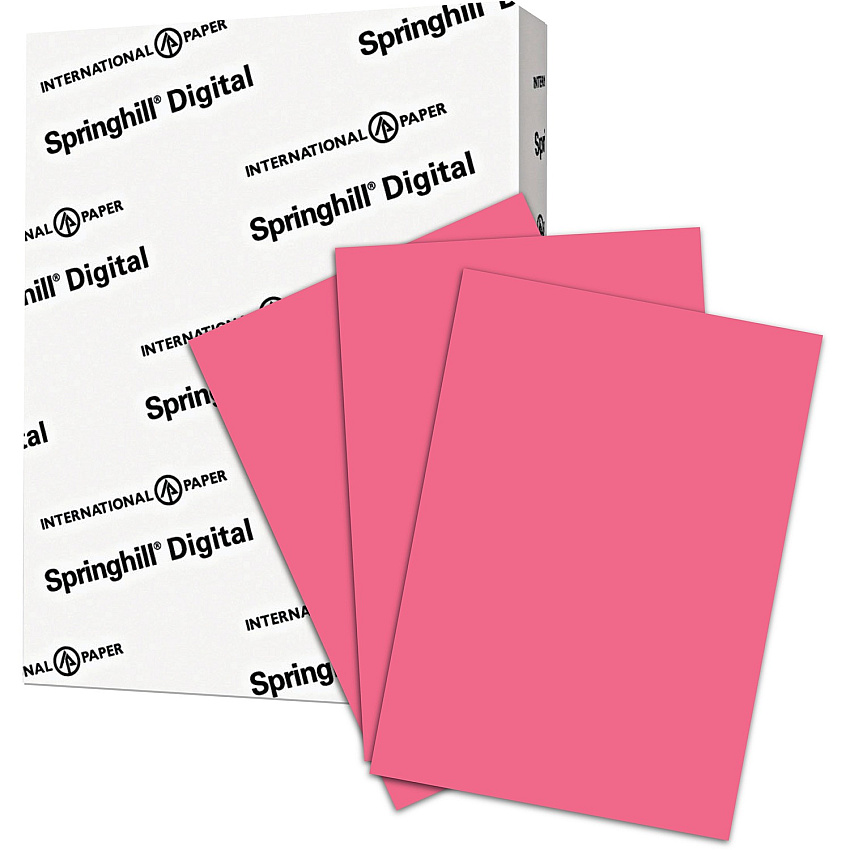 Springhill Multipurpose Cardstock - Cherry 92 Brightness - Letter - 8 1/2" x 11" - 110 lb Basis Weight - Smooth - Cherry - 250 / Pack (075300)