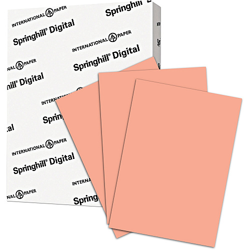 Springhill Multipurpose Cardstock - Salmon 92 Brightness - Letter - 8 1/2" x 11" - 110 lb Basis Weight - Smooth - Salmon - 250 / Pack (085300)