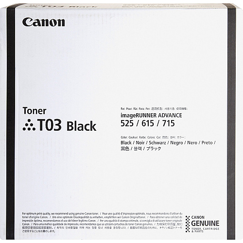 Canon T03 Original Laser Toner Cartridge - Black - 1 Each
