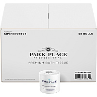 Park Place&reg; Premium Toilet Paper, 2-Ply, 420 Sheets, 96 Rolls 2 Ply - 420 Sheets/Roll - Embossed Pattern - White - 96 / Carton (PRKVBT96)