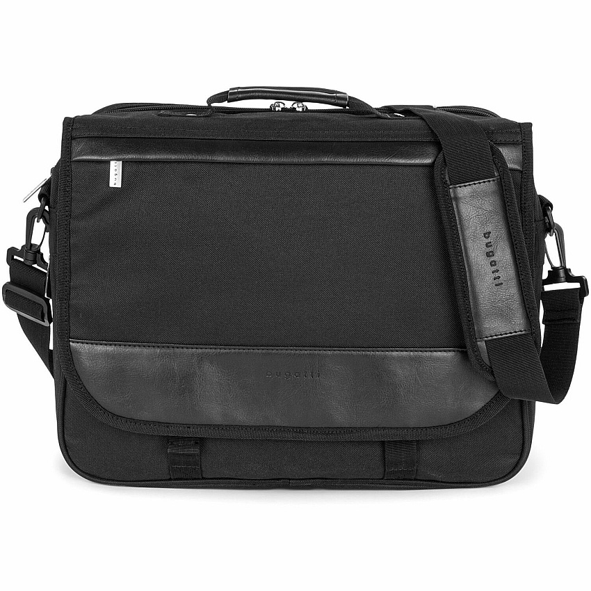 bugatti THE ASSOCIATE Carrying Case (Briefcase) for 15.6" Notebook - Black Polyester Body - 12" Height x 15" Width x 5" Depth - 1 Each (EXB531BLACK)