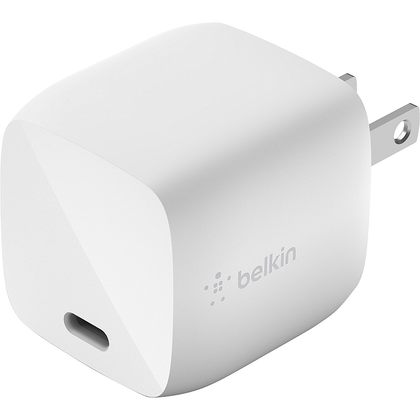 Belkin BoostCharge 30W USB-C Power Delivery GaN Wall Charger - Power Adapter 30 W - 1 Each (WCH001DQWH)