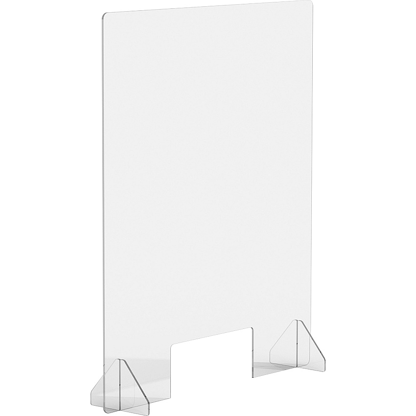 Lorell Social Distancing Barrier w/Pass-Through Cutout Clear - Acrylic (LLR55683)