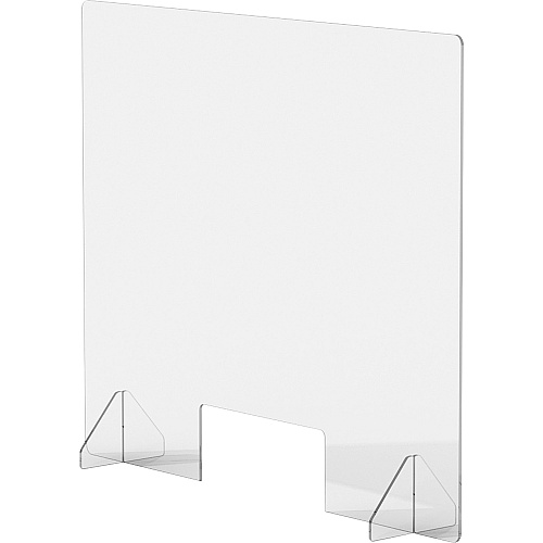 Lorell Social Distancing Barrier w/Pass-Through Cutout Clear - Acrylic (LLR55685)