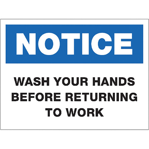 Lorell NOTICE Wash Hands Sign (00251)