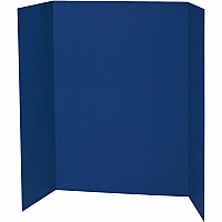 Pacon Single Wall Presentation Board 48" Board Height x 36" Board Width - Blue Surface - Tri-fold, Recyclable, Corrugated - 24 / Carton (P3767)