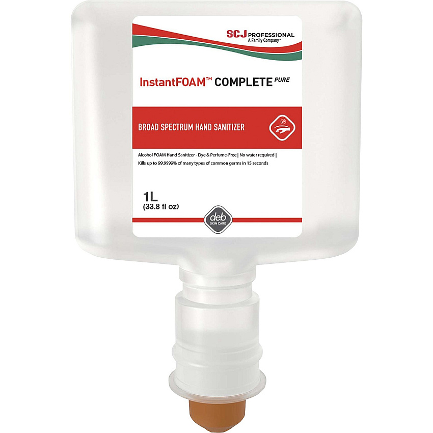 SC Johnson Hand Sanitizer Foam Refill 1.06 quart - Kill Germs - Hand - Clear - Dye-free - 3 / Carton (IFC1TF)