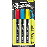 Sharpie Wet Erase Chalk Markers Medium Marker Point - Red, Blue, Yellow Ink - 3 / Pack (2103015)