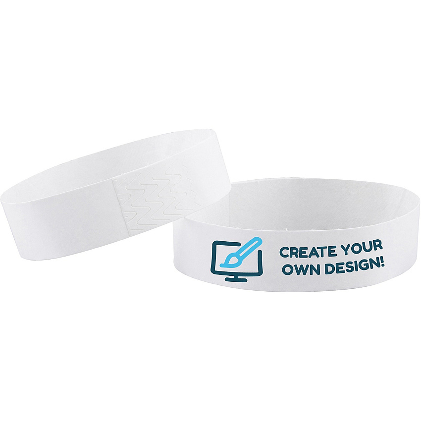 Advantus Printable Tyvek Wristbands 3/4" Width x 10" Length - Rectangle - White - Tyvek - 500 / Pack (75697)