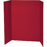 Pacon 140 lb. Watercolor Single Wall Presentation Board 48" Board Height x 36" Board Width - Red Surface - Tri-fold, Corrugated, Recyclable, Single Ply - 24 / Carton (P3770)