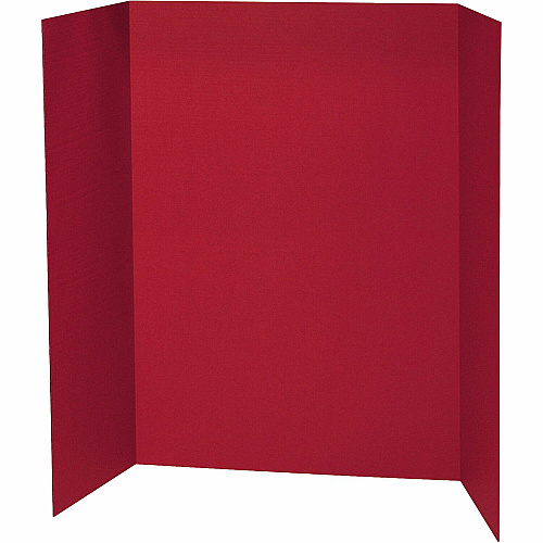 Pacon 140 lb. Watercolor Single Wall Presentation Board 48" Board Height x 36" Board Width - Red Surface - Tri-fold, Corrugated, Recyclable, Single Ply - 24 / Carton (P3770)