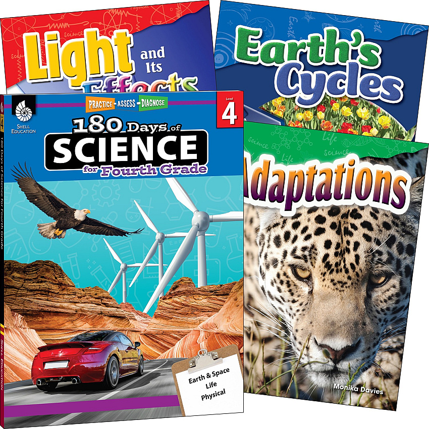 Shell Education Learn At Home Science 4-book Set Printed Book Book - Grade 4 - English - 1 Set (118405)