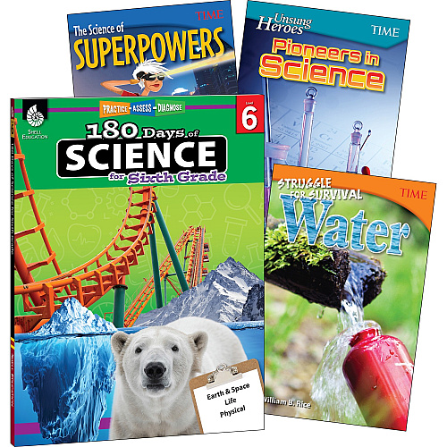 Shell Education Learn At Home Science 4-book Set Printed Book Book - Grade 6 - English - 1 Set (118407)