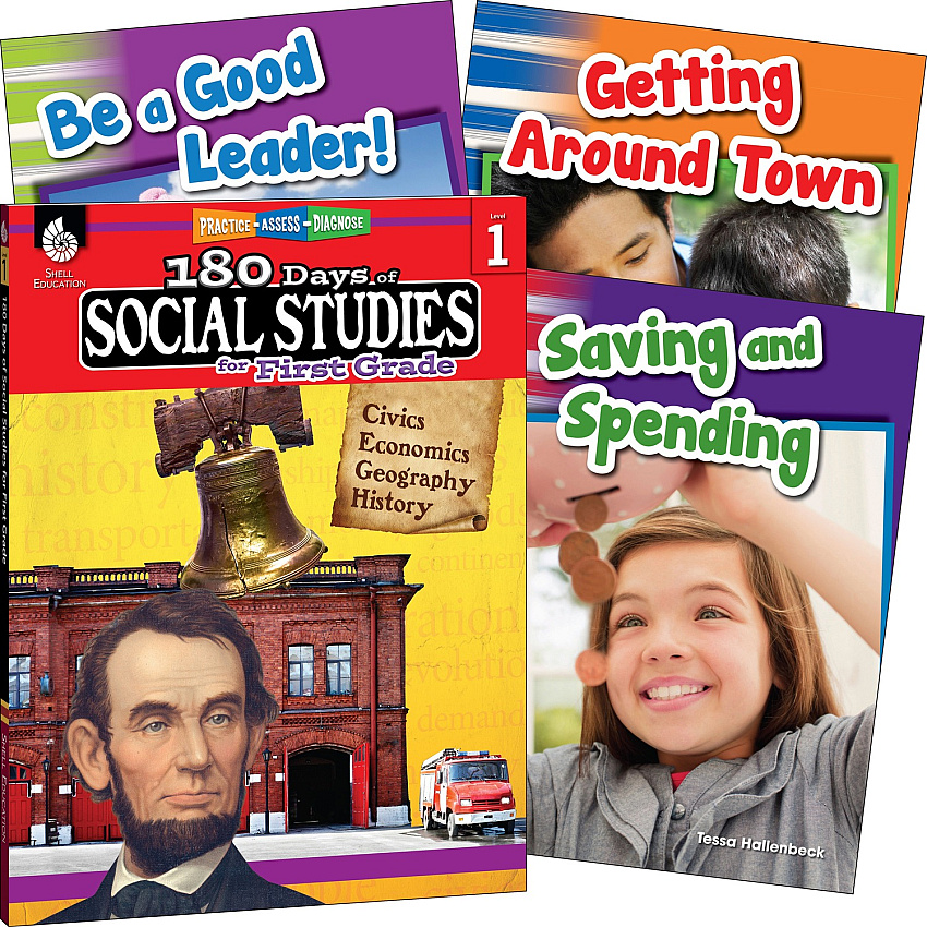 Shell Education Learn At Home Social Studies Books Printed Book Book - Grade 1 - English - 1 Set (118395)