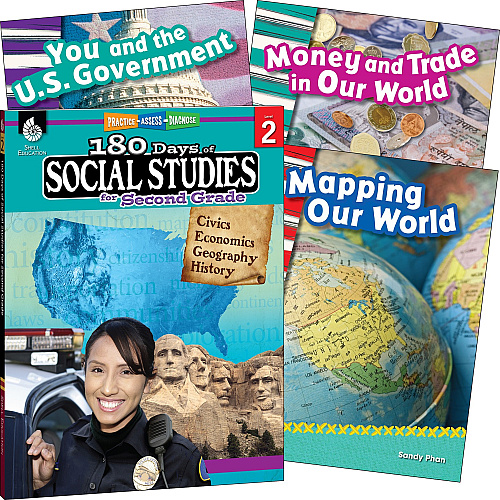 Shell Education Learn At Home Social Studies Books Printed Book Book - Grade 2 - English - 1 Set (118396)