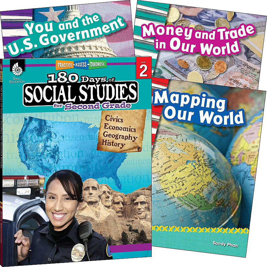 Shell Education Learn At Home Social Studies Books Printed Book Book - Grade 2 - English - 1 Set (118396)