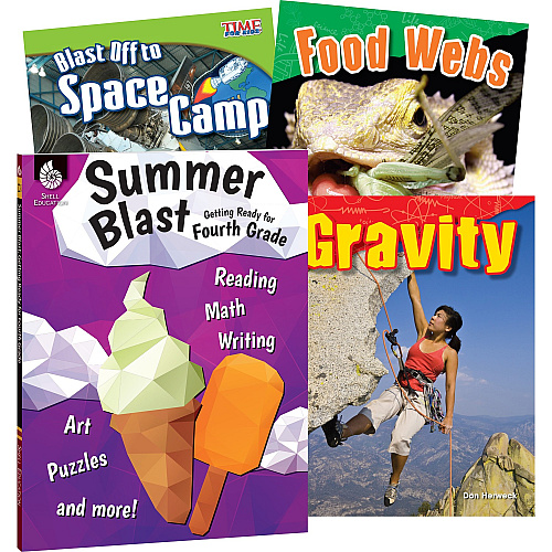 Shell Education Learn-At-Home Summer Science Set Printed Book Book - Grade 3-4 - Multilingual - 1 Set (51680)