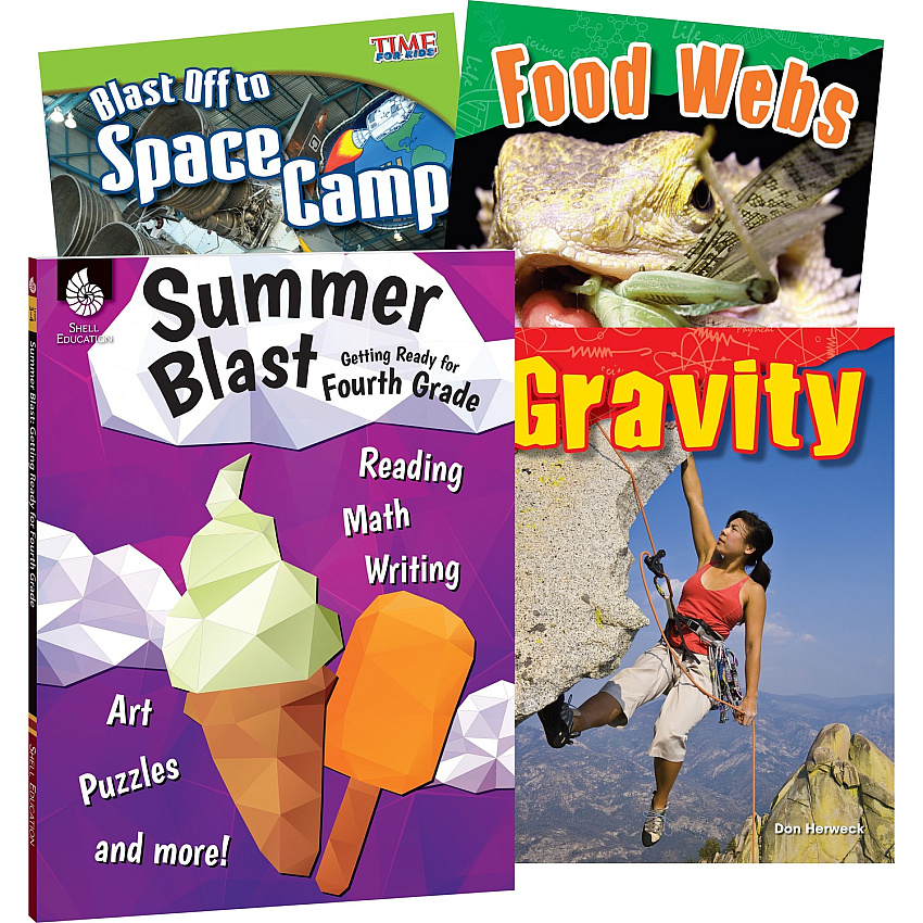 Shell Education Learn-At-Home Summer Science Set Printed Book Book - Grade 3-4 - Multilingual - 1 Set (51680)