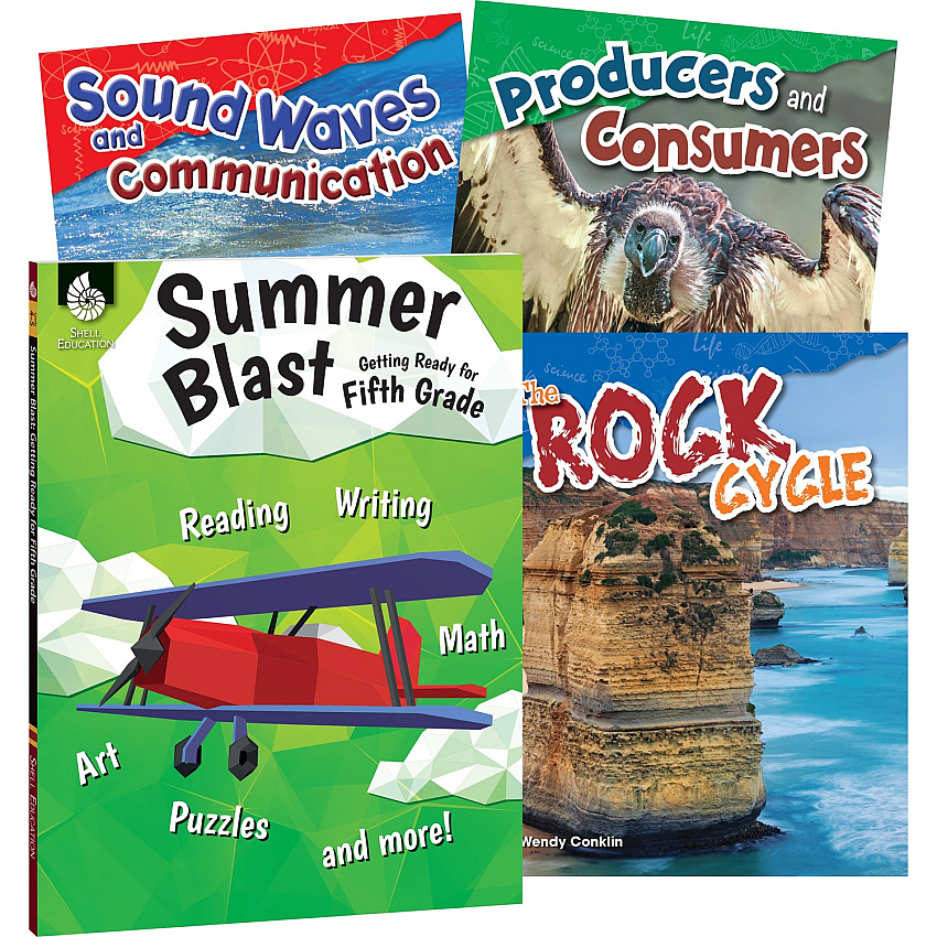 Shell Education Learn-At-Home Summer Science Set Printed Book by Wendy Conklin 224 Pages - Book - Grade 4-5 - Multilingual - 1 Set (51681)