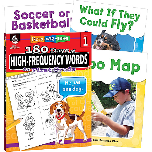 Shell Education Learn At Home Grade 1 Frequency Words Printed Book Book - Grade 1 - Multilingual - 1 Set (109746)