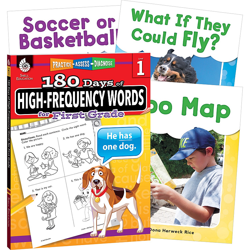 Shell Education Learn At Home Grade 1 Frequency Words Printed Book Book - Grade 1 - Multilingual - 1 Set (109746)