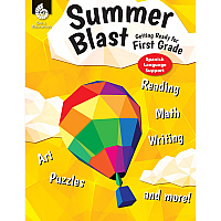 Shell Education Summer Blast Spanish Workbook Printed Book Book - Grade K-1 - Spanish, English - 1 Each (86126)